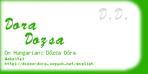 dora dozsa business card